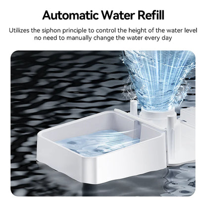ROJECO Automatic Pet Feeder Water Fountain 8.5L Button Version Dog Food Dispenser Water Refill 2 in 1 Drinking Feeding Supplies